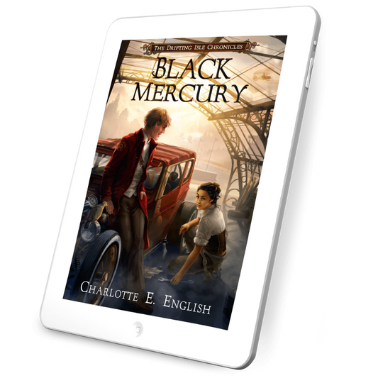 Black Mercury ebook cover — Drifting Isle fantasy adventure by Charlotte E. English