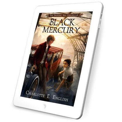 Black Mercury ebook cover — Drifting Isle fantasy adventure by Charlotte E. English