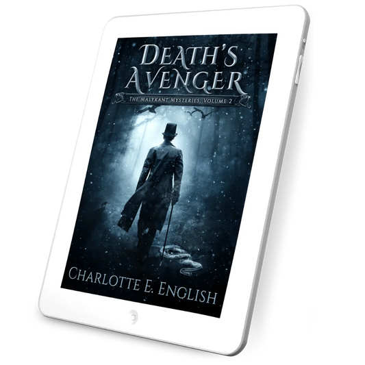 Death's Avenger ebook cover — Malykant Mysteries fantasy mystery by Charlotte E. English