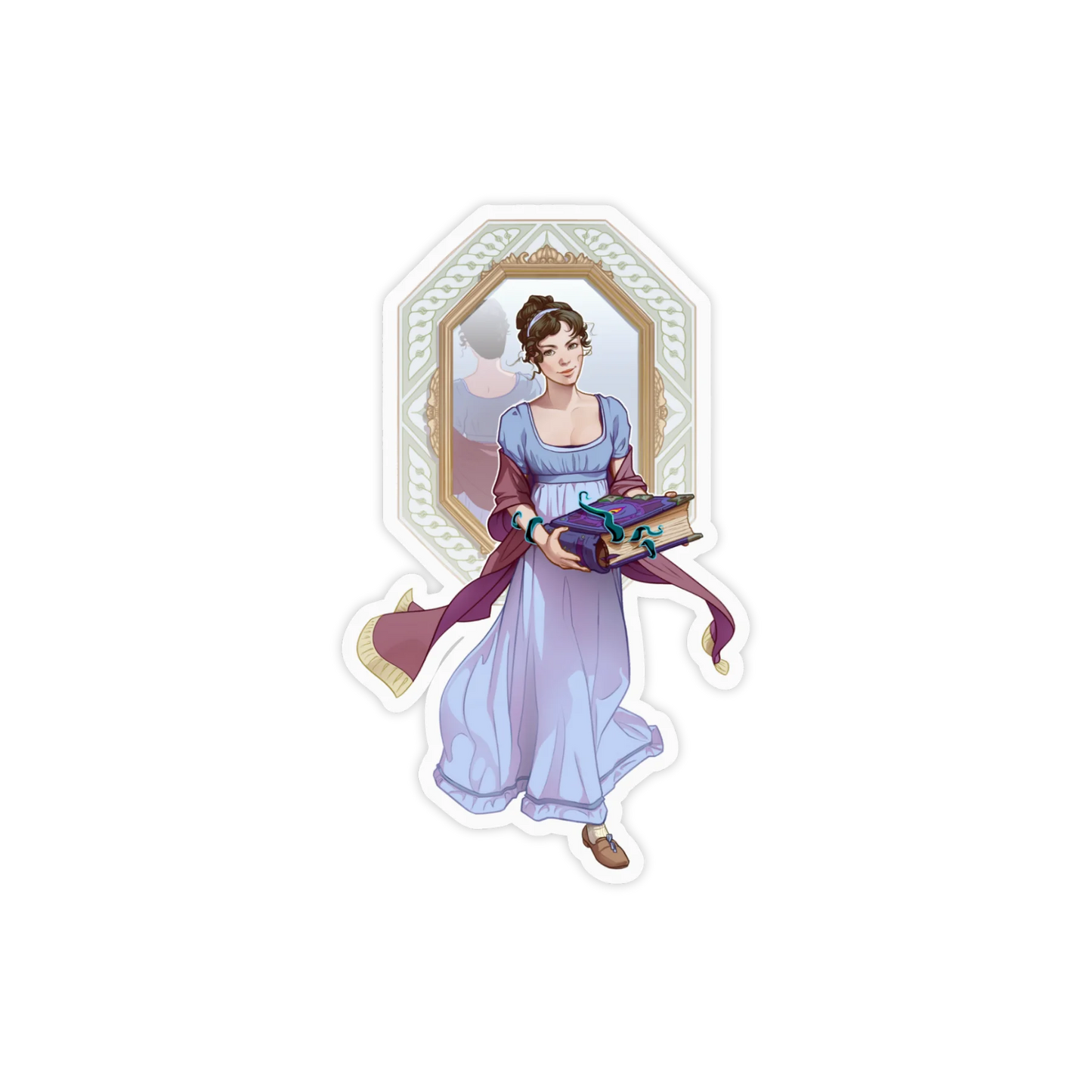 Gussie Werth sticker — House of Werth character sticker, art by Elsa Kroese — Charlotte E. English merch