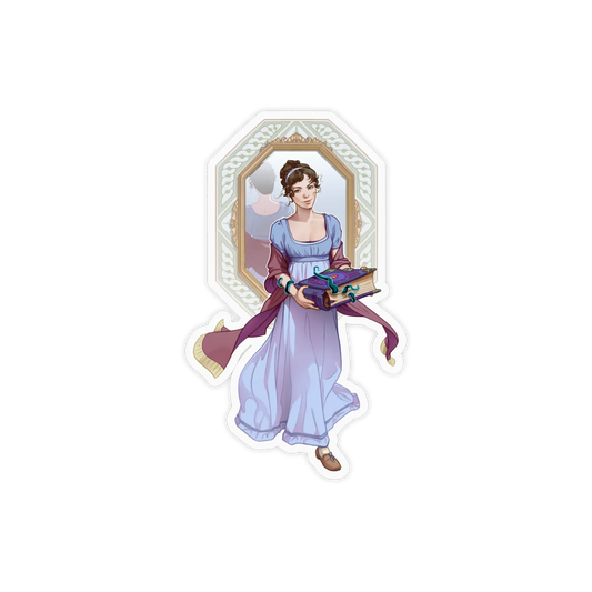 Gussie Werth sticker — House of Werth character sticker, art by Elsa Kroese — Charlotte E. English merch