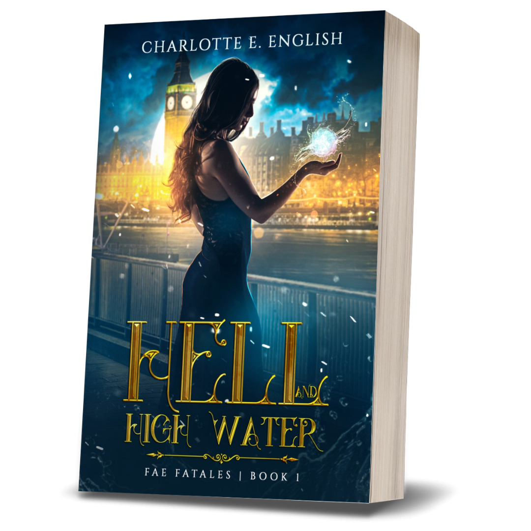 Hell and High Water paperback cover — Fae Fatales urban fantasy by Charlotte E. English