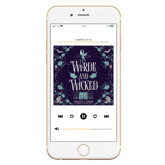 Wyrde and Wicked audiobook special edition cover — House of Werth cosy gothic fantasy by Charlotte E. English