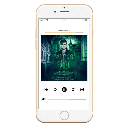 Wyrde and Wild audiobook cover, alternate view — House of Werth cosy gothic fantasy by Charlotte E. English