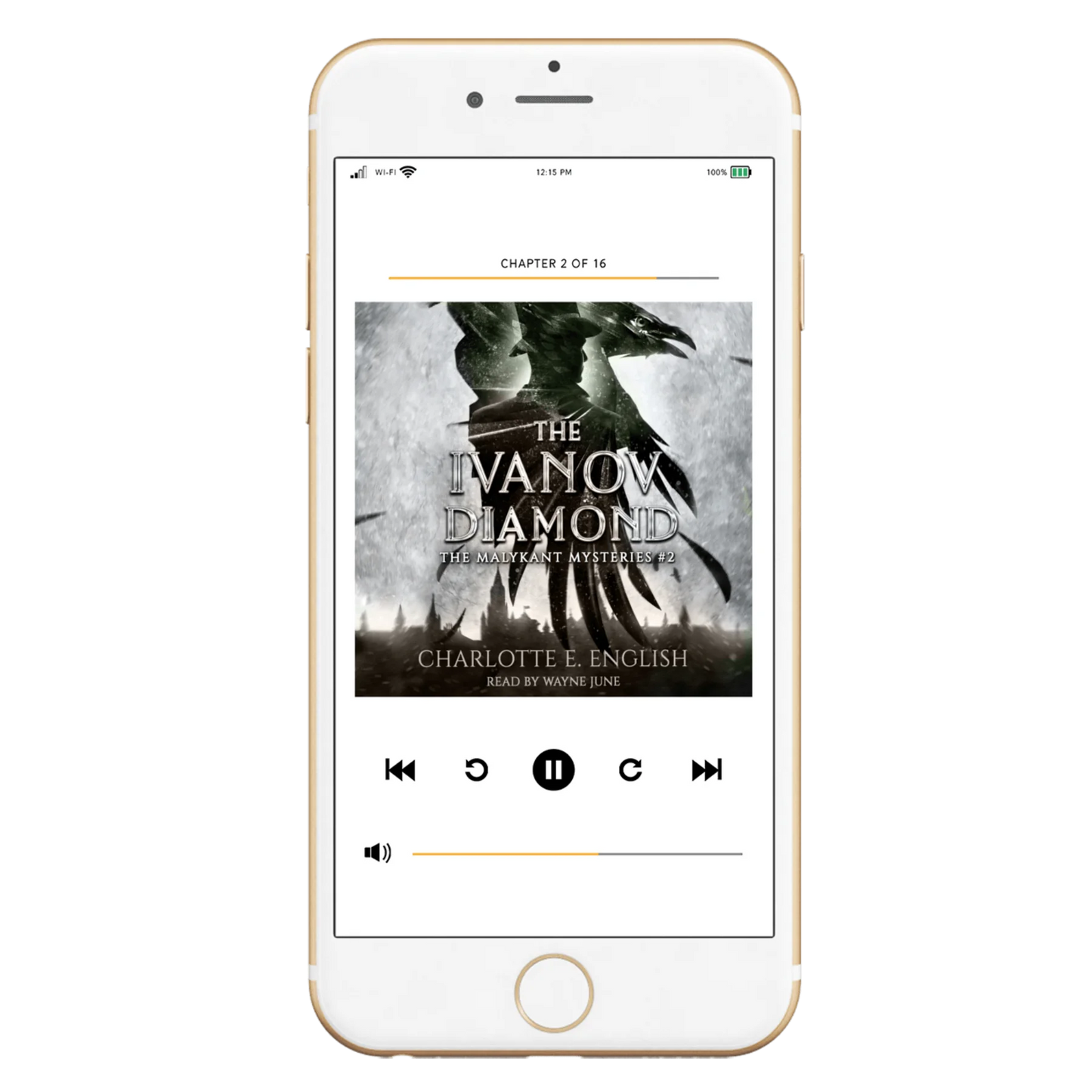 The Ivanov Diamond audiobook cover — Malykant Mysteries fantasy mystery by Charlotte E. English