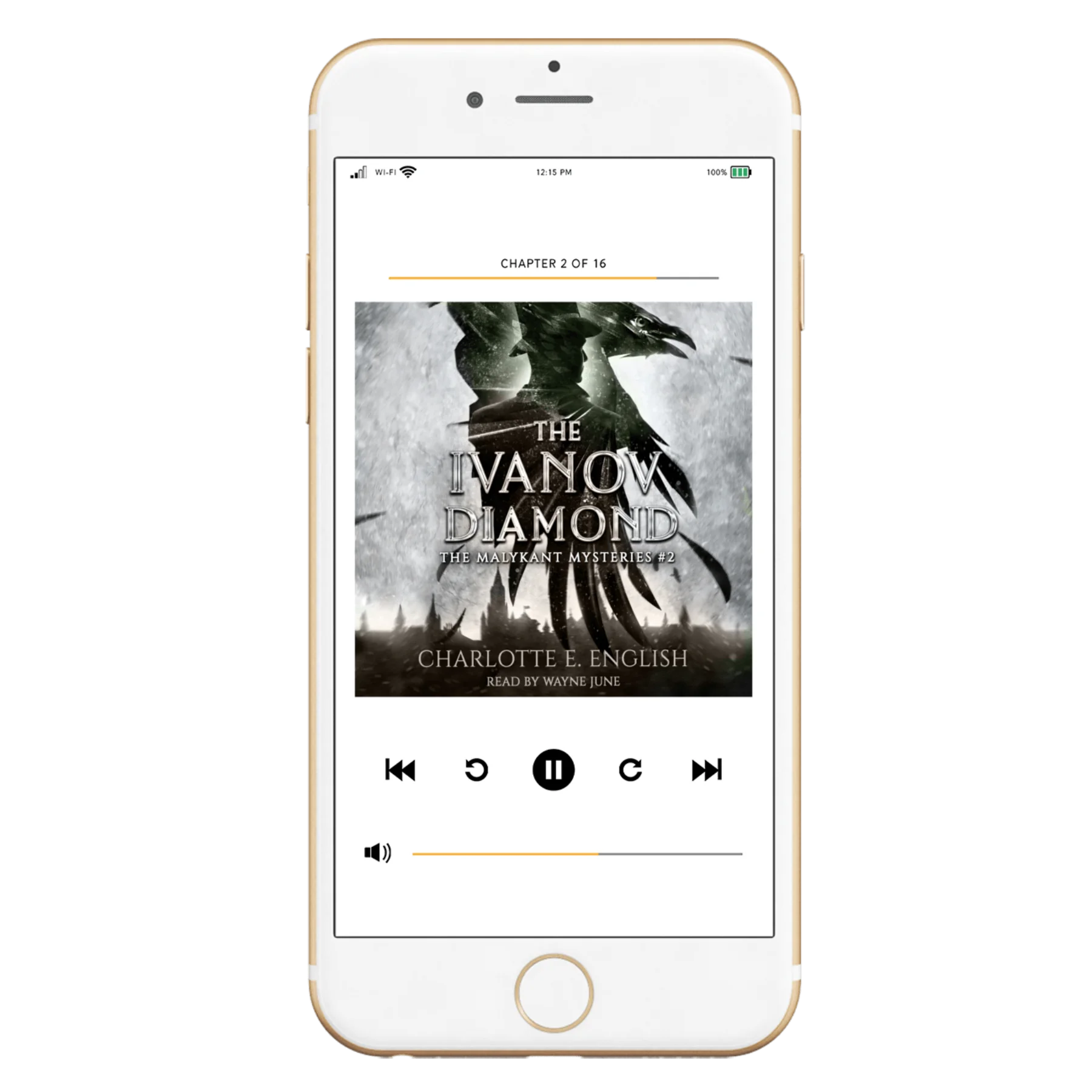 The Ivanov Diamond audiobook cover — Malykant Mysteries fantasy mystery by Charlotte E. English