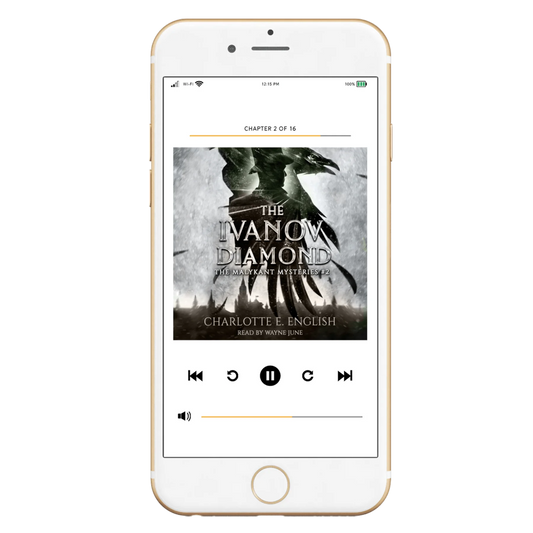 The Ivanov Diamond audiobook cover — Malykant Mysteries fantasy mystery by Charlotte E. English
