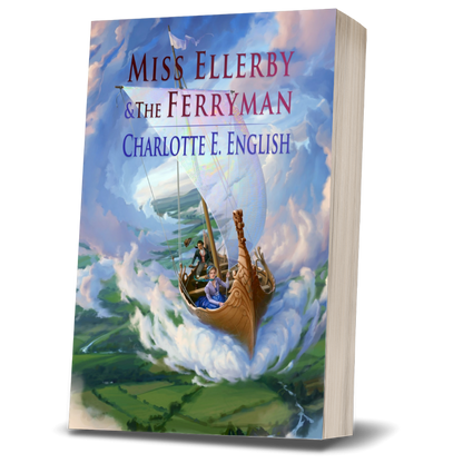 Miss Ellerby and the Ferryman paperback cover — Tales of Aylfenhame fae cosy fairytale by Charlotte E. English