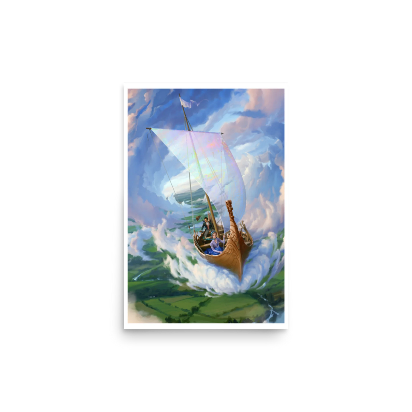 Miss Ellerby and the Ferryman poster — Tales of Aylfenhame fairytale art by Elsa Kroese — Charlotte E. English merch