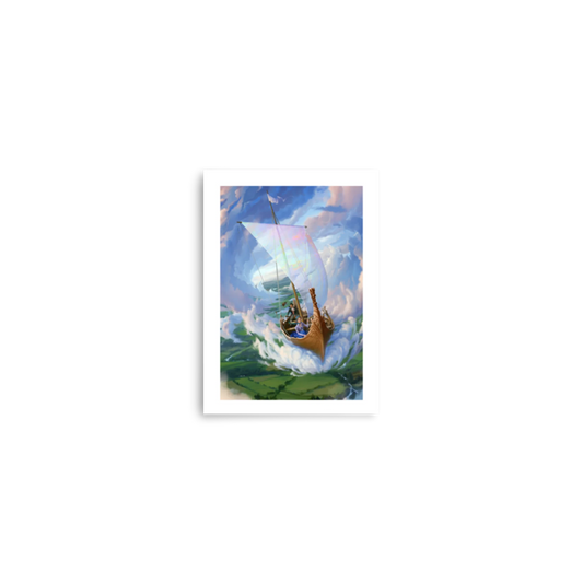 Miss Ellerby and the Ferryman poster — Tales of Aylfenhame fairytale art by Elsa Kroese — Charlotte E. English merch