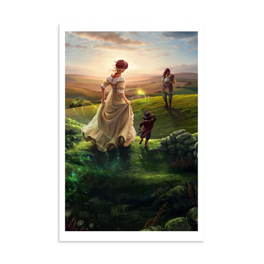 Miss Landon and Aubranael poster — Tales of Aylfenhame fairytale art by Elsa Kroese — Charlotte E. English merch