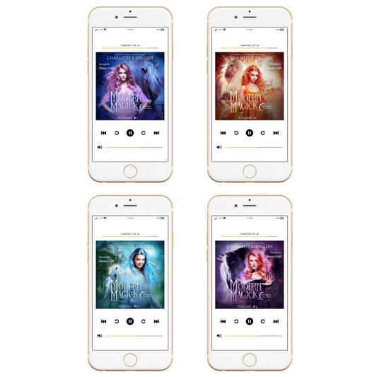 Modern Magick Complete Series audiobook bundle cover — Modern Magick cosy urban fantasy by Charlotte E. English