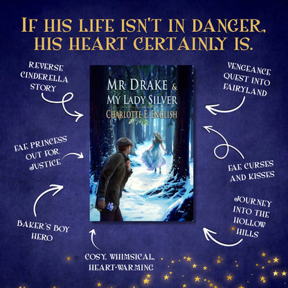 Genre and trope highlights for Mr. Drake and My Lady Silver, a Tales of Aylfenhame fae cosy fairytale novel