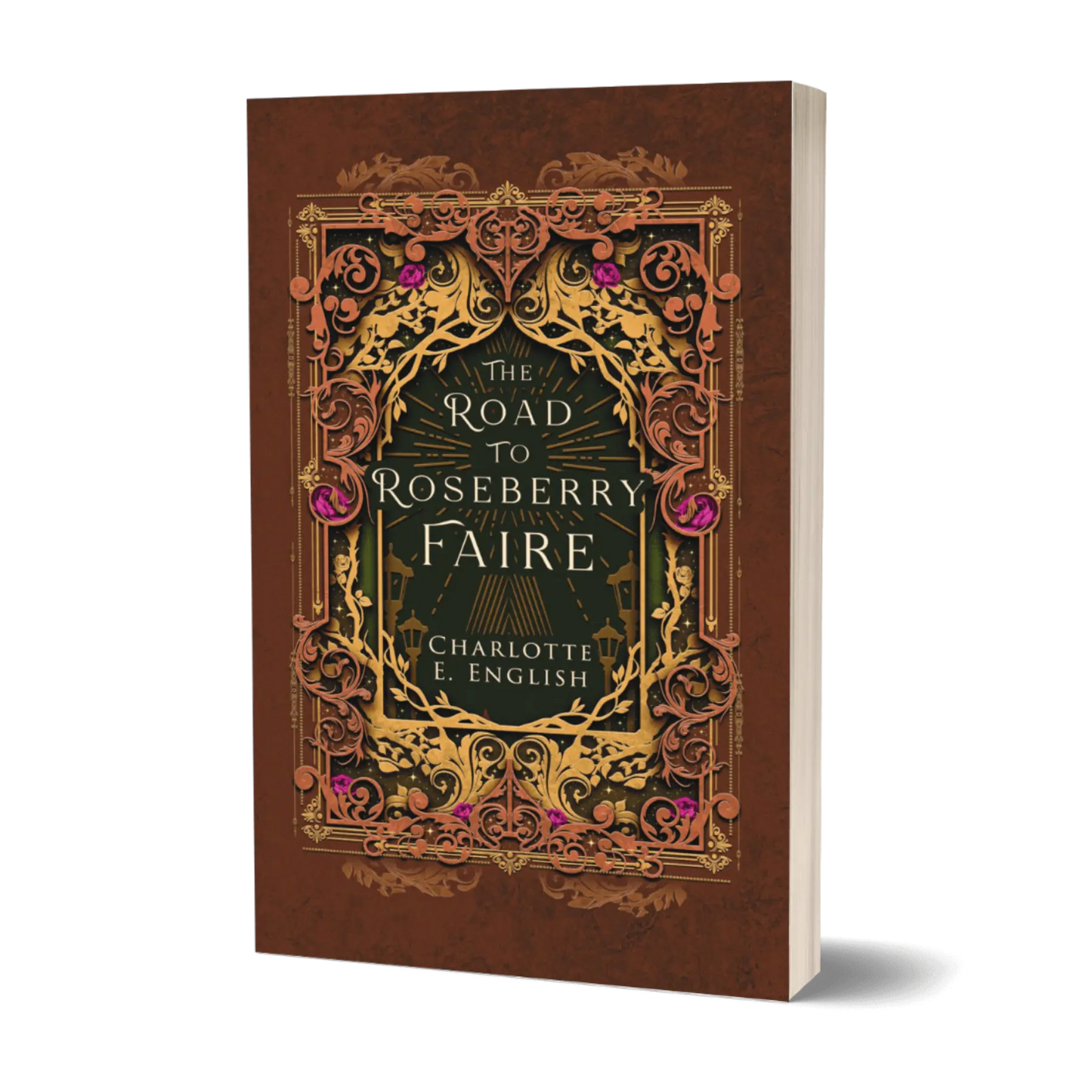 The Road to Roseberry Faire Paperback cover — cosy fairytale by Charlotte E. English
