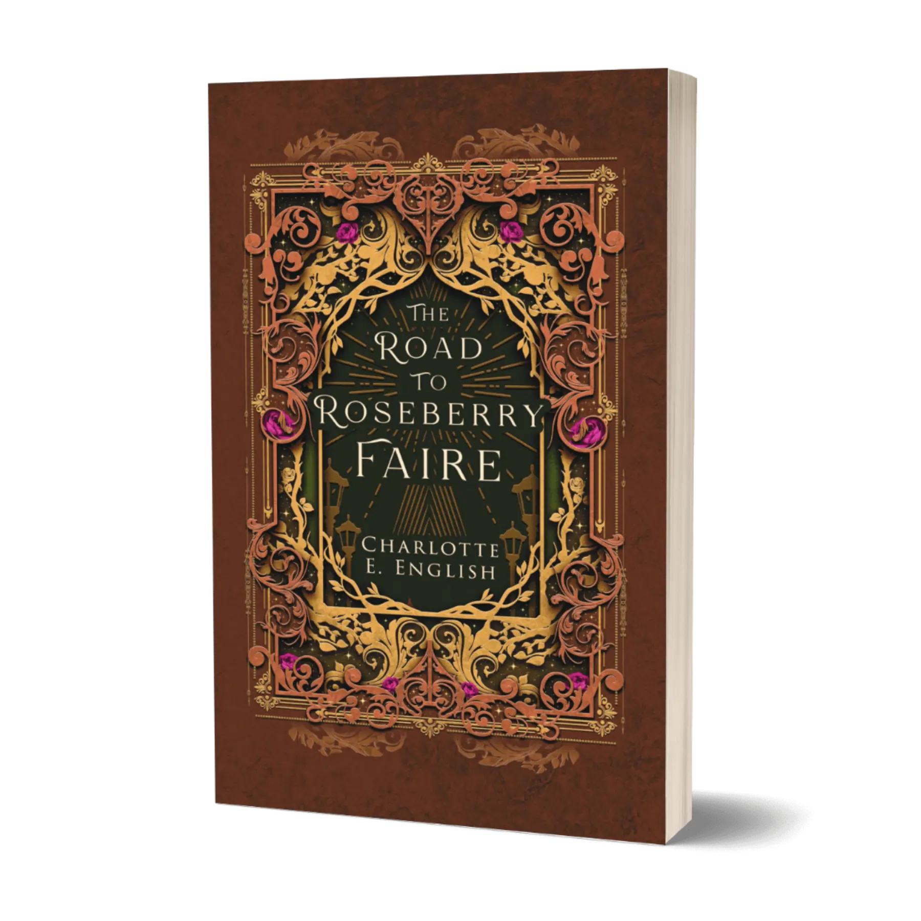 The Road to Roseberry Faire Paperback cover — cosy fairytale by Charlotte E. English