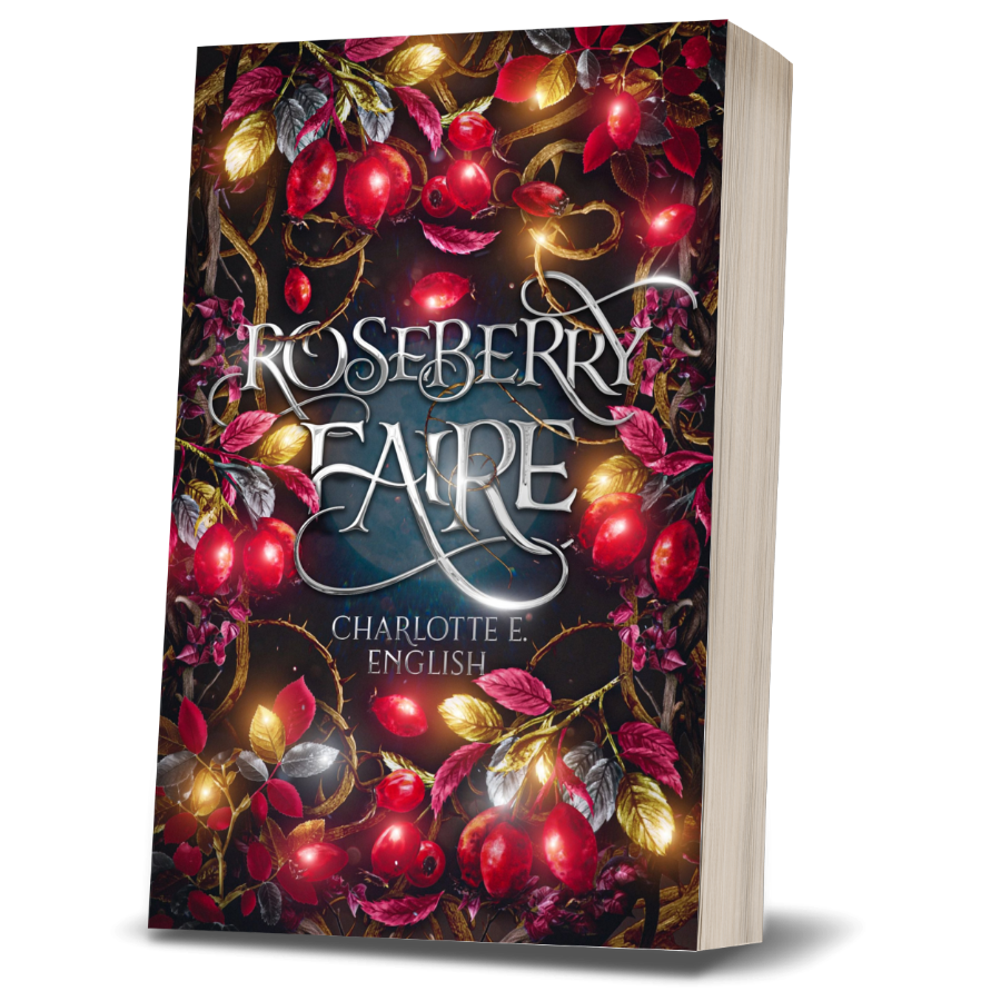 Roseberry Faire paperback cover — fae cosy fairytale by Charlotte E. English