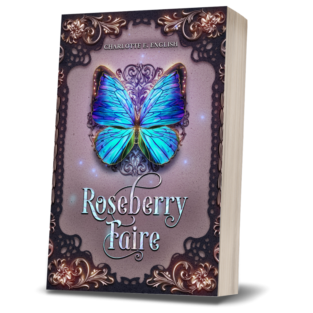 Roseberry Faire paperback alternate edition cover — fae cosy fairytale by Charlotte E. English