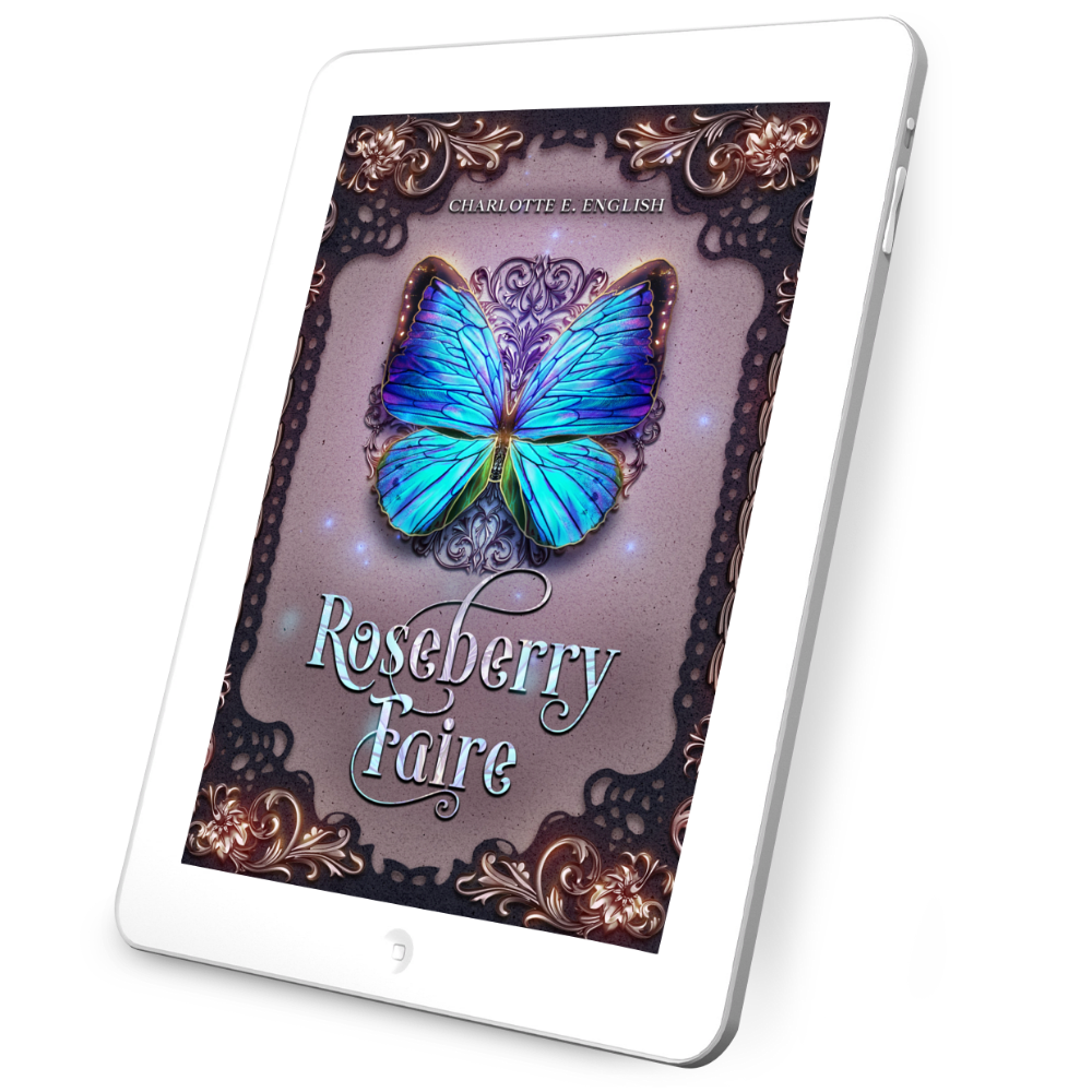 Roseberry Faire ebook alternate edition cover — fae cosy fairytale by Charlotte E. English