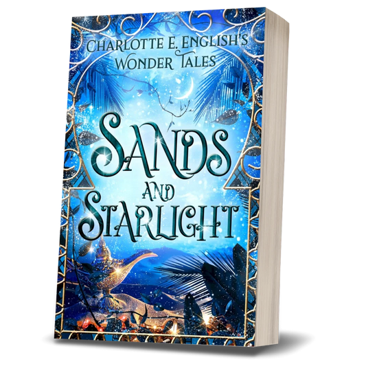Sands and Starlight paperback cover — Wonder Tales fae cosy fairytale by Charlotte E. English