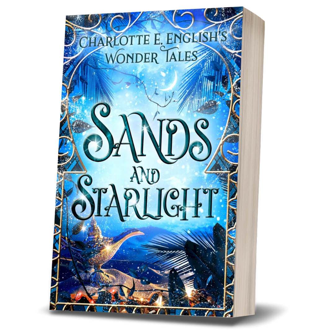 Sands and Starlight paperback cover — Wonder Tales fae cosy fairytale by Charlotte E. English