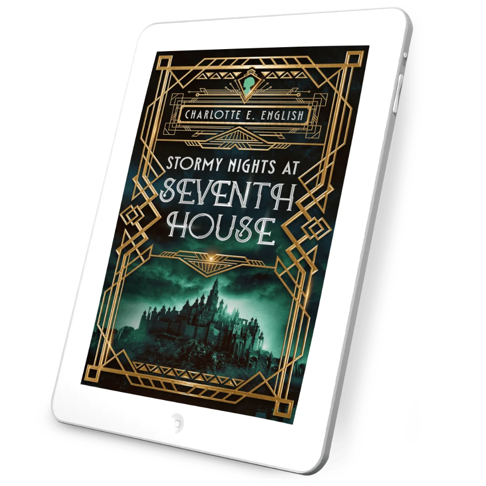 Stormy Nights at Seventh House ebook cover — Chronicles of Vexx cosy gothic fantasy by Charlotte E. English