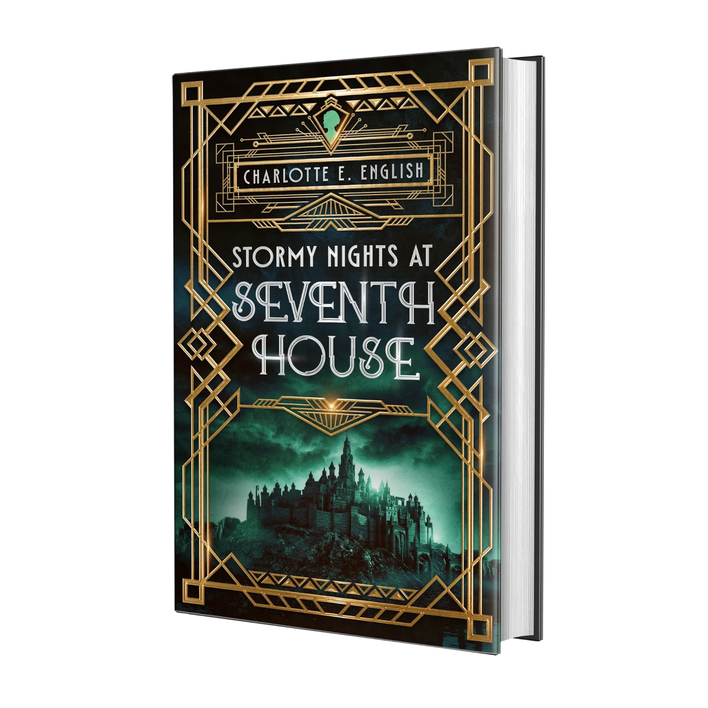 Stormy Nights at Seventh House hardback cover — cosy gothic fantasy by Charlotte E. English