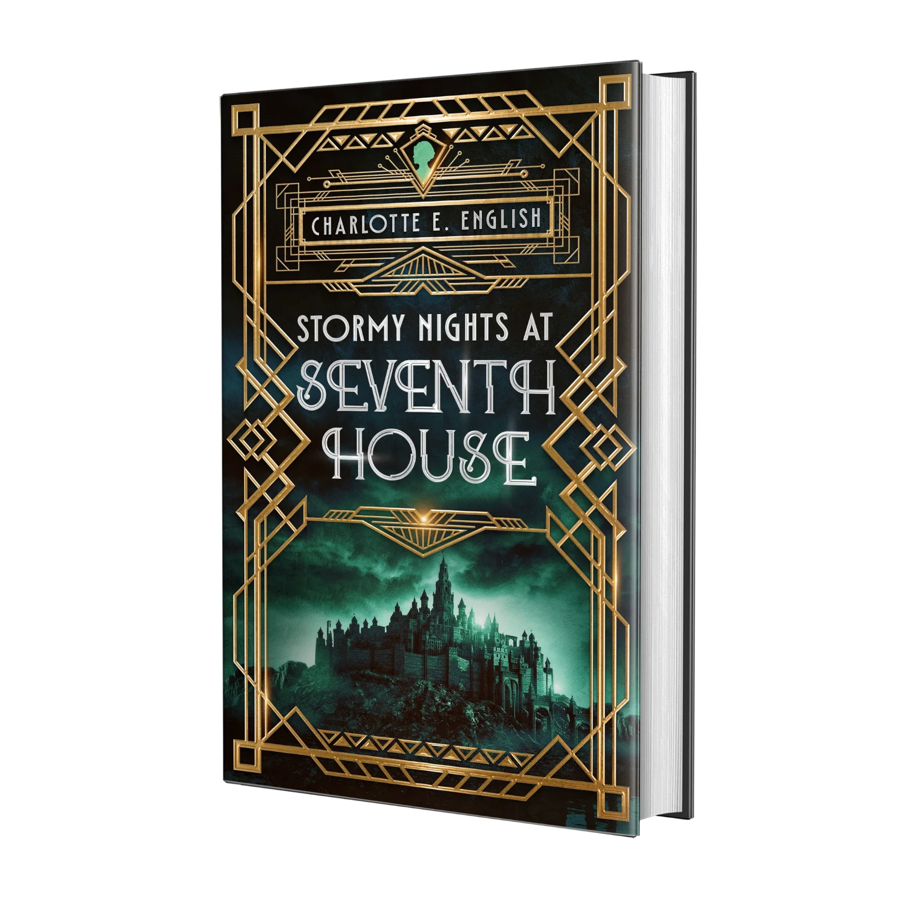 Stormy Nights at Seventh House hardback cover — cosy gothic fantasy by Charlotte E. English