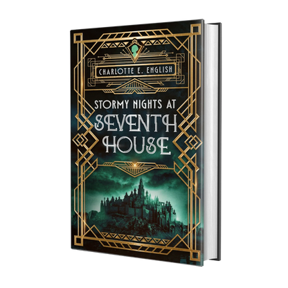 Stormy Nights at Seventh House hardback cover — cosy gothic fantasy by Charlotte E. English