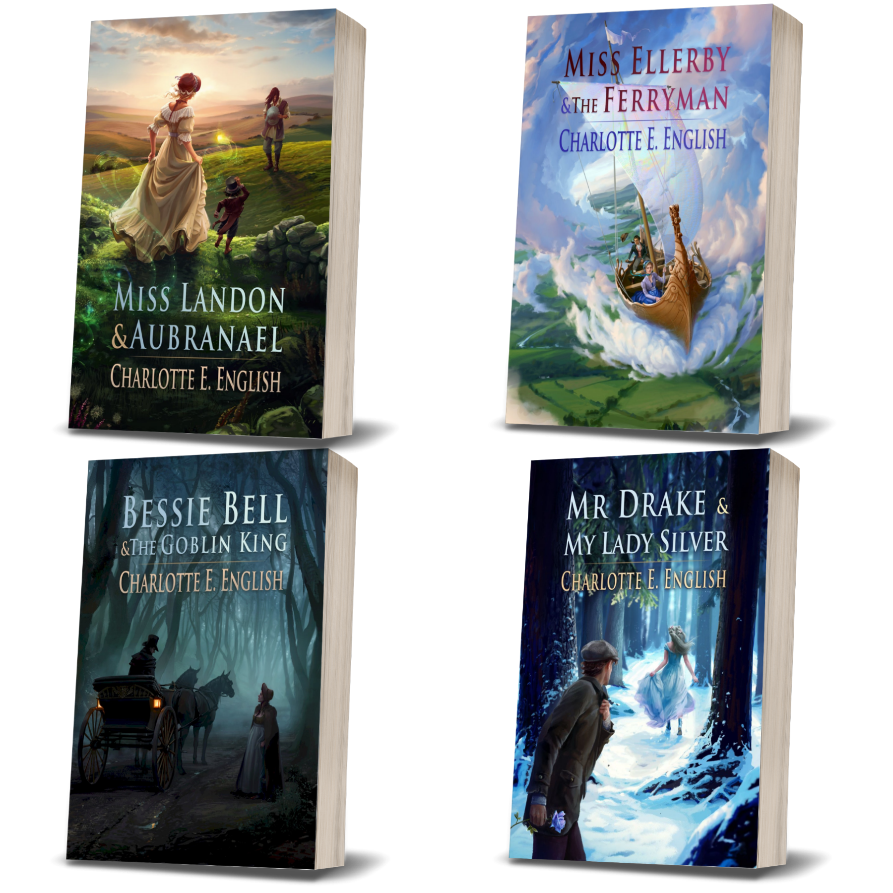 Tales of Aylfenhame Paperback bundle cover — Tales of Aylfenhame fae cosy fairytale by Charlotte E. English