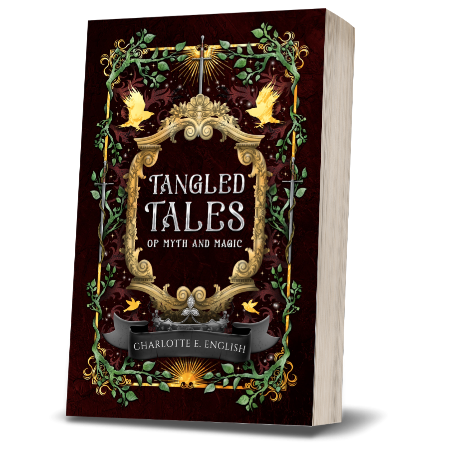 Tangled Tales of Myth and Magic paperback cover — Tangled Tales fantasy short story collection by Charlotte E. English