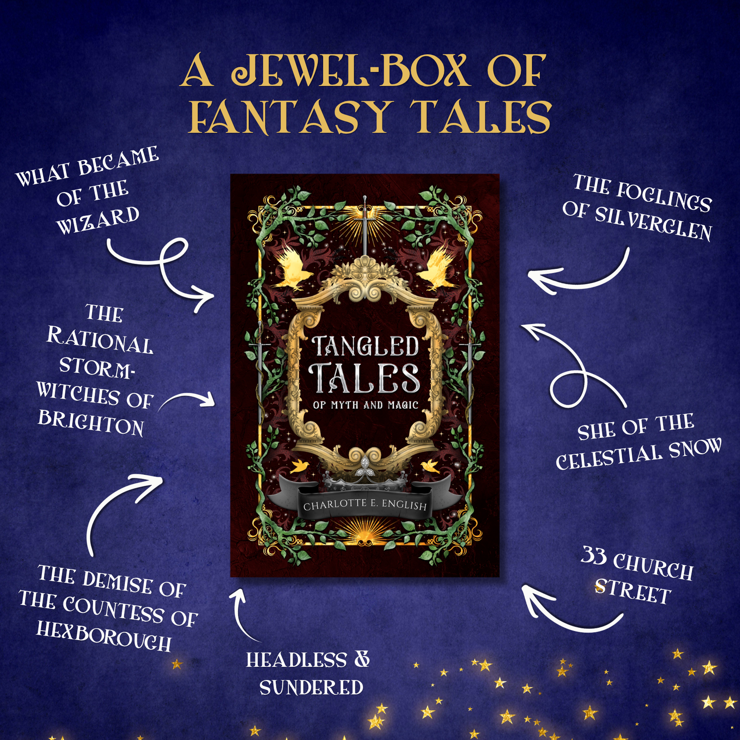 Genre and trope highlights for Tangled Tales of Myth and Magic, a Tangled Tales fantasy short story collection novel