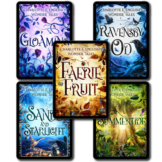 Wonder Tales 1-5 bundle cover — Wonder Tales fae cosy fairytale by Charlotte E. English