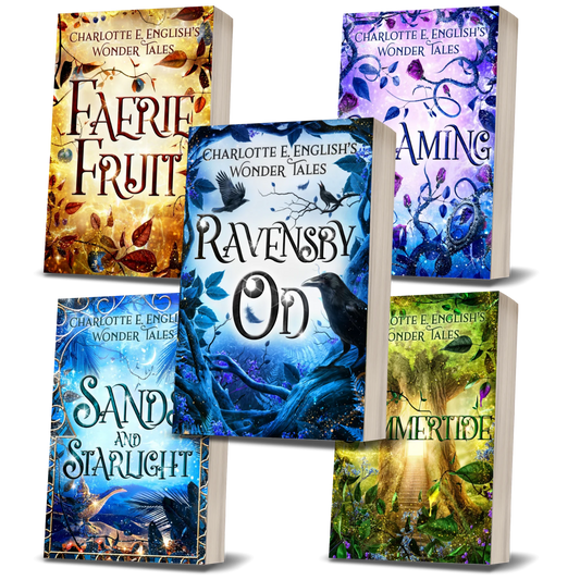 Wonder Tales 1-5 bundle cover — Wonder Tales fae cosy fairytale by Charlotte E. English