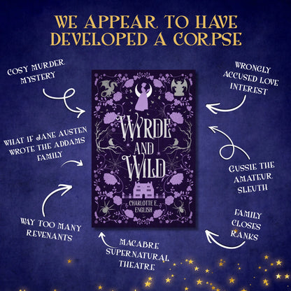 Genre and trope highlights for Wyrde and Wild, a House of Werth cosy gothic fantasy novel by Charlotte E. English