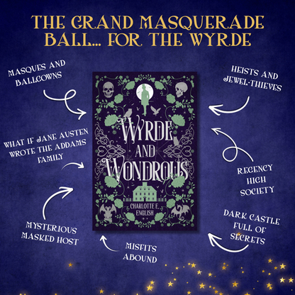 Genre and trope highlights for Wyrde and Wondrous, a House of Werth cosy gothic fantasy novel by Charlotte E. English